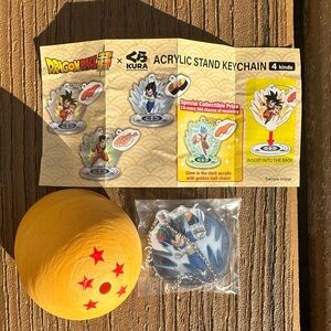 Kura Sushi x Dragon Ball Promo Acrylic Stand Key Chain Unopened Capsule - Vegeta
